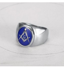 BAGUE ACIER BLEU G TAILLE 70