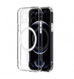 COQUE SILICONE TRANSPARENTE  IPHONE 15  PROTECTION  CAMERA (6.1) MAGSAFE