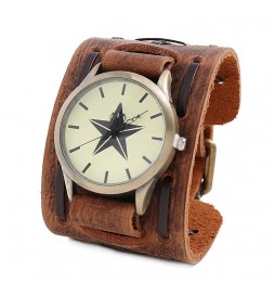 MONTRE NONAME ETOILE BRACELET LARGE MARRON