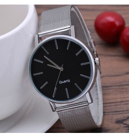 MONTRE NONAME BRACELET GRIS  ECRAN NOIR