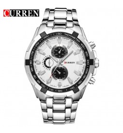 MONTRE CURREN 8084 GRIS FOND BLANC
