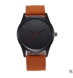 MONTRE NONAME BRACELET MARRON CADRAN NOIR