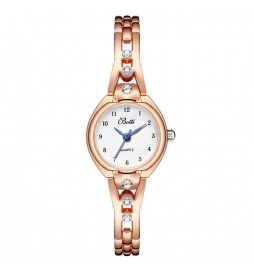 MONTRE BOTTI CADRAN BLANC BRACELET OXYDE OR ROSE