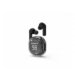 ÉCOUTEURS GEMBIRD INTRA-AURICULAIRES TWS TRANSPARENTS, NOIR - TWST-01-BK