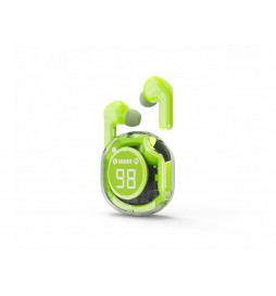 ÉCOUTEURS GEMBIRD INTRA-AURICULAIRES TWS TRANSPARENTS, VERT - TWST-01-BK