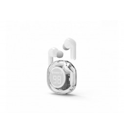ÉCOUTEURS GEMBIRD INTRA-AURICULAIRES TWS TRANSPARENTS, BLANC - TWST-01-BK