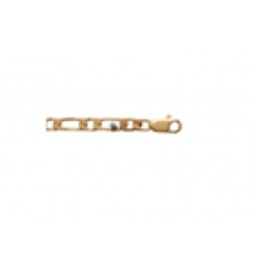 CHAINE PLAQUE OR FIGARO 60 CM