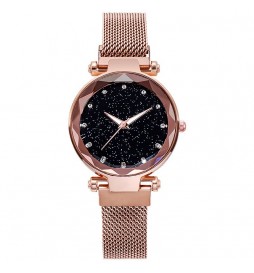 MONTRE NONAME CADRAN NOIR BRACELET CUIVRE
