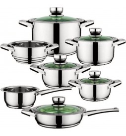 SET DE  CASSEROLES INOX TOUS FEUX Y COMPRIS INDUCTION 