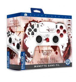 MANETTE SANS FIL  FREAKS AND GEEKS PS4 /PS3/PC  LED - BLOODY FEAST