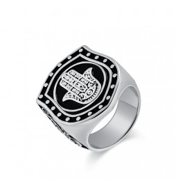 BAGUE ACIER  MAINT DE FATMA TAILLE 62