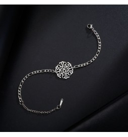 BRACELET ACIER FLEUR DE LYS 20CM