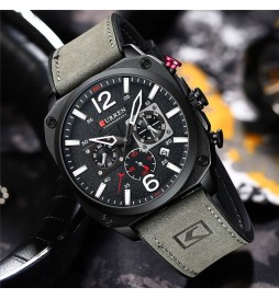 MONTRE CURREN 8398 KAKI CADRAN NOIR
