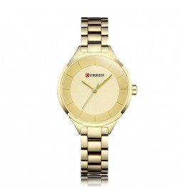 MONTRE CURREN METAL DORE CADRAN JAUNE  C9015L