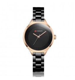 MONTRE CURREN C9015L BRACELET NOIR  CADRAN NOIR