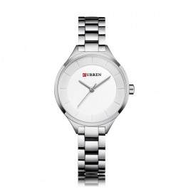 MONTRE CURREN C9015L BRACELET SILVER CADRAN BLANC