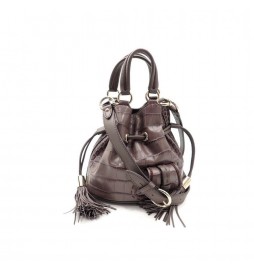 SAC A MAIN LANCEL PREMIER FLIRT CROCO MARRON 
