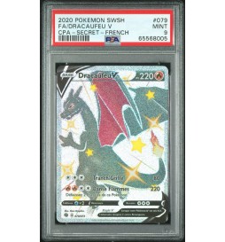 CARTE POKEMON CHARIZARD V SHINY FULL ART 079/073 CLASSE PSA 9